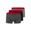 Hugo Three-pack Of Logo-waistband Trunks In Stretch Cotton In Dark Grey