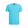 Hugo Boss Regular-fit Logo T-shirt In Organic Cotton In Light Blue