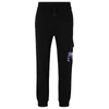 Hugo Boss Cotton-terry Tracksuit Bottoms With Camouflage Artwork In Black