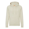 Hugo Boss French-terry-cotton Hooded Sweatshirt With Logo Patch In Light Beige