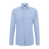 Hugo Boss Slim-fit Shirt In A Cotton Blend In Blue