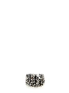 ALEXANDER MCQUEEN FLORAL SKULL RING JEWELRY SILVER