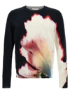 Alexander Mcqueen Jersey With Solarised Flower Print