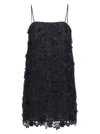 Zimmermann Raie Lace Flower Mini Dress In Black