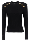 Balmain Crew-neck Sweater With Buttons