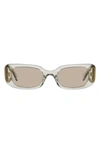 Miu Miu Rectangle-frame Tinted Sunglasses In Grey