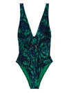 ZIMMERMANN TIGGY PLUNGE CIRCLE LINK BEACHWEAR MULTICOLOR