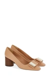 Ferragamo Double-bow Pump In Amaretti
