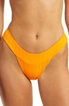 Vitamin A Rossi Halter Underwire Bikini Top In Tangerine Superrib