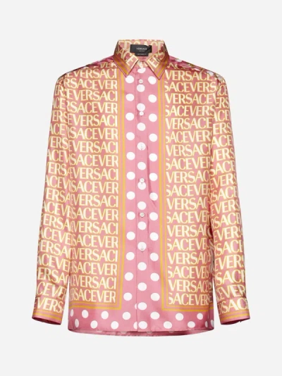 Versace Shirt In Pink