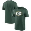 Nike Green Green Bay Packers Legend Logo Performance T-shirt In Green