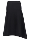 Jil Sander Asymmetric Virgin Wool Midi Skirt
