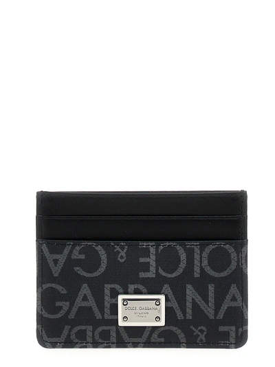 Dolce & Gabbana Jacquard Logo Cardholder Wallets, Card Holders Multicolor