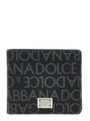 Dolce & Gabbana Jacquard Logo Wallet Wallets And Card Holders Black