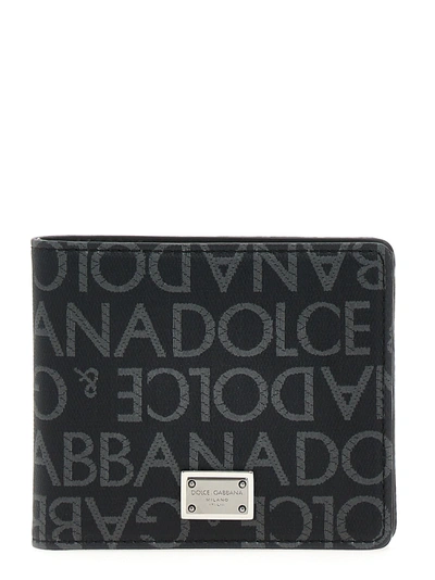 Dolce & Gabbana Jacquard Logo Wallet Wallets, Card Holders Multicolor