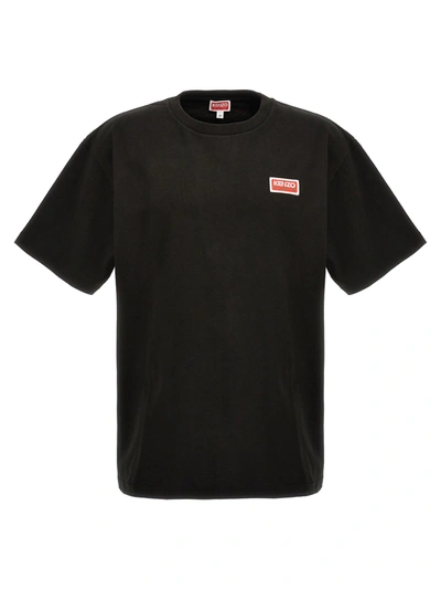 Kenzo Logo-print Crewneck Cotton-jersey T-shirt In Black