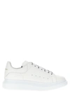 Alexander Mcqueen White Sneakers With Logo Lettering On The Rear And Oversize Rubber Sole In Leather Man In White