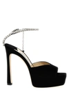 Jimmy Choo Saeda 125 Suede Leather Platform Sandals