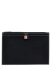 THOM BROWNE SMALL DOCUMENT POUCH CLUTCH BLUE