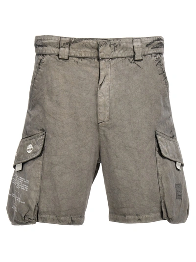 A-cold-wall* X Timberland Mid-weight Cargo Shorts In Grey