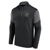 Fanatics Branded Black Lafc Logo Quarter-zip Top In Black