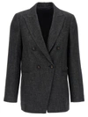 BRUNELLO CUCINELLI BRUNELLO CUCINELLI VISCOSE DOUBLE-BREASTED BLAZER