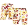WES & WILLY WES & WILLY  WHITE MINNESOTA GOLDEN GOPHERS VAULT TECH SWIMMING TRUNKS
