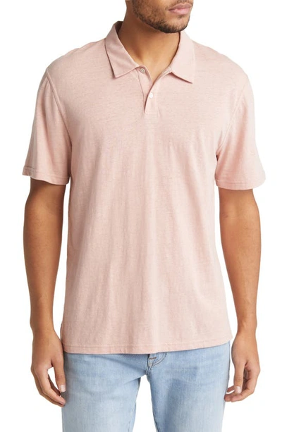 Rails Men's Levant Hemp-cotton Polo Shirt In Flamingo