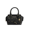 Hugo Boss Grained-leather Mini Tote Bag With Padlock And Tag In Black