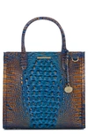 BRAHMIN CAROLINE CROC EMBOSSED LEATHER SATCHEL