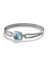 David Yurman Albion Bracelet With Gemstone & Diamonds In Blue Topaz