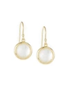 IPPOLITA LOLLIPOP MINI EARRINGS IN 18K GOLD WITH CLEAR QUARTZ AND MOTHER-OF-PEARL DOUBLET,PROD197240218