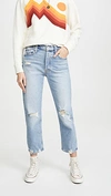 Mother The Tomcat High-rise Straight-leg Distressed Jeans