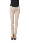 Byblos Cotton Women Slim Women's Pant In Beige