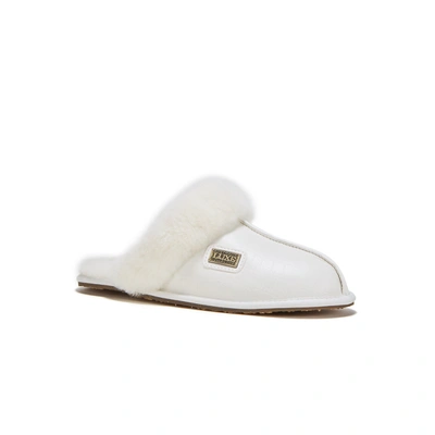 Australia Luxe Collective Closed Mule Croc Pale In White