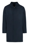 Barbour Button-down Trench Coat In Blue