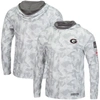 Colosseum Arctic Camo Georgia Bulldogs Oht Military Appreciation Long Sleeve Hoodie Top In Arctic Camo