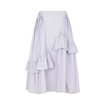 Cecilie Bahnsen Women's Damara Ruffle Midi-skirt In Lavender