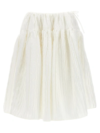 Cecilie Bahnsen Rosie Textured Miniskirt In White