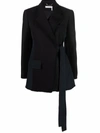 Chloé Wraparound Panelled Blazer In Black