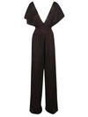 Circus Hotel Wide Leg Jumpsuite In Brown