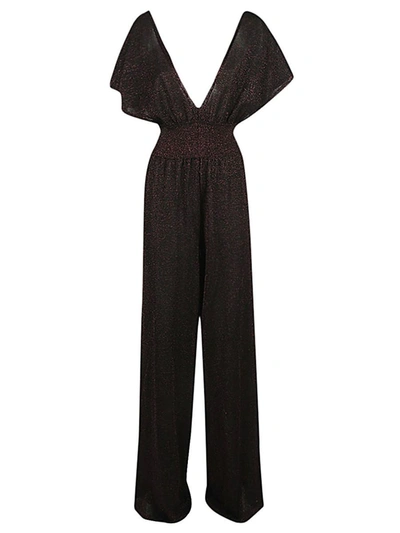 Circus Hotel Wide Leg Jumpsuite In Brown