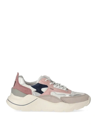 D.a.t.e. Fuga Nylon White Pink Sneaker