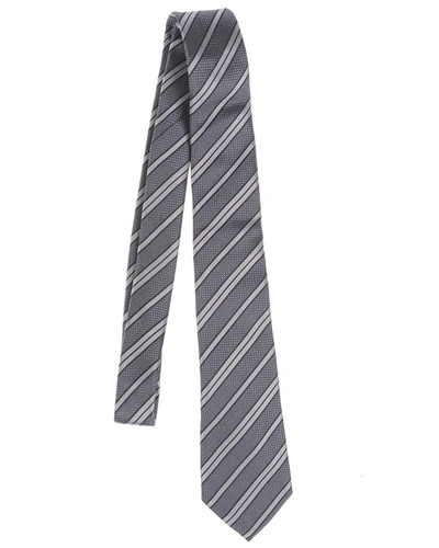 Daniele Alessandrini Tie Stripes In Grey