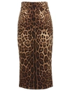 Dolce & Gabbana Leopard Print Essential Pencil Skirt In Multicolor