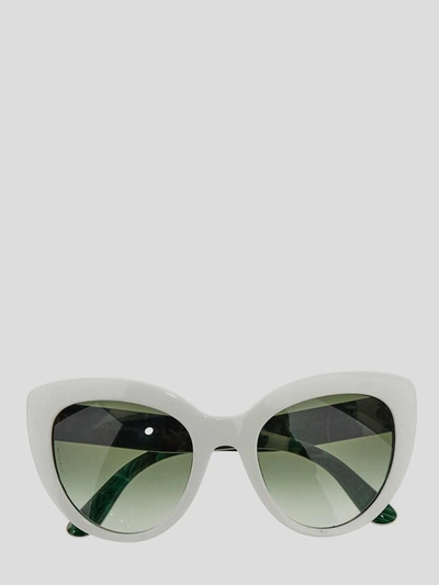 Dolce & Gabbana Sunglasses In <p>dolce &amp; Gabbana White Sunglasses In Acetate