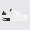 DOLCE & GABBANA DOLCE & GABBANA WHITE AND BLACK LEATHER SNEAKERS