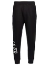Dsquared2 Logo And Text Print Sweatpants In Black