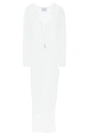 Casablanca Cut Out Boucle Sheer Dress
