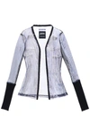 Y/project X Jean Paul Gaultier Trompe-l'oeil Denim Sheer Hook And Eye Top Black And White